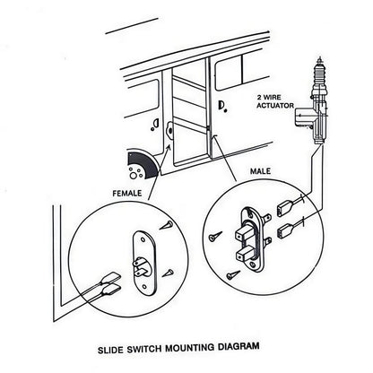 Automotive Universal Push-pull Sliding Door Lock Contact Electrode Switch