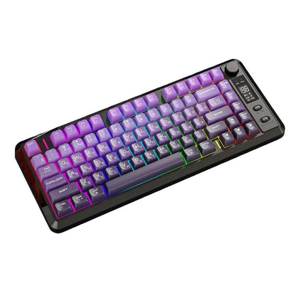 Clavier mécanique sans fil double mode Bluetooth FREE WOLF M75 russe avec capuchons PBT dégradés et écran d'affichage