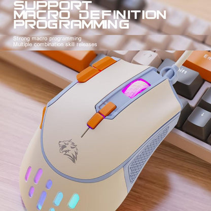 ZIYOULANG M2 RGB Illuminated 1.6m Wired Gaming Mice 12800 DPI Macro-Programmable Mouse