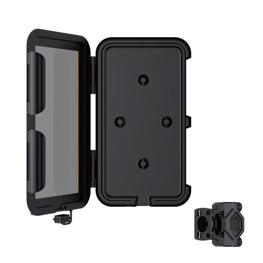 Soporte para teléfono para bicicleta/motocicleta totalmente cerrado, impermeable y compatible con pantallas táctiles, montaje en espejo retrovisor de 6.7 pulgadas, montaje en manillar de 6.7 pulgadas, montaje en espejo retrovisor de 7.4 pulgadas, montaje en manillar de 7.4 pulgadas