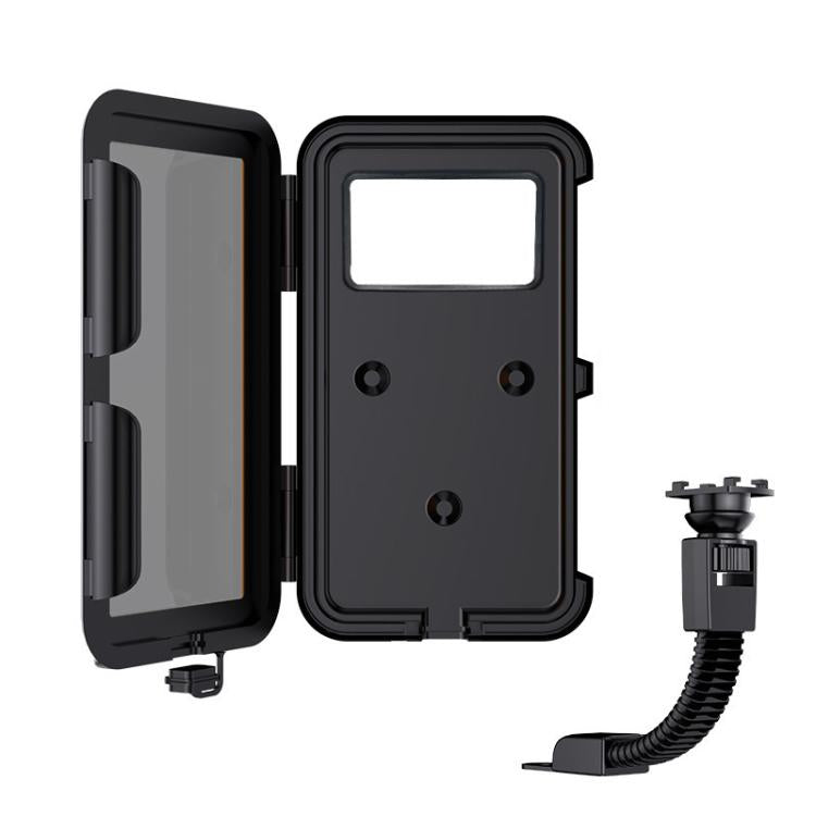 Fully Enclosed Waterproof Touchscreen-compatible Bicycle Motorcycle Phone Holder, Rearview Mirror Mount 6.7 inches, Handlebar Mount 6.7 inches, Rearview Mirror Mount 7.4 inches, Handlebar Mount 7.4 inches