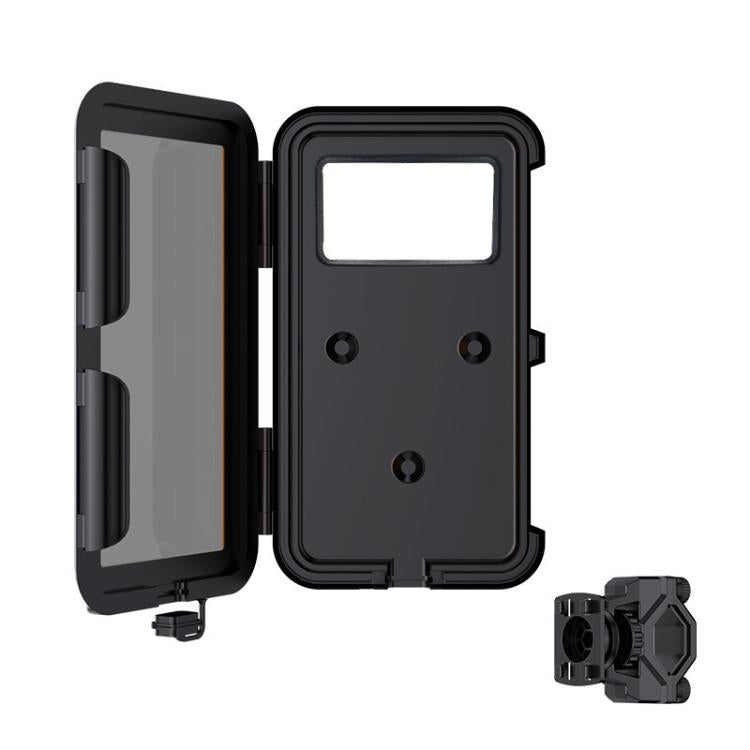 Fully Enclosed Waterproof Touchscreen-compatible Bicycle Motorcycle Phone Holder, Rearview Mirror Mount 6.7 inches, Handlebar Mount 6.7 inches, Rearview Mirror Mount 7.4 inches, Handlebar Mount 7.4 inches