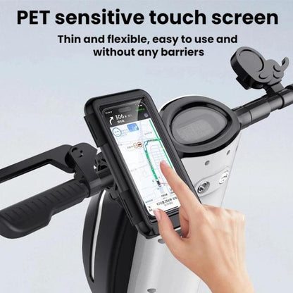 Fully Enclosed Waterproof Touchscreen-compatible Bicycle Motorcycle Phone Holder, Rearview Mirror Mount 6.7 inches, Handlebar Mount 6.7 inches, Rearview Mirror Mount 7.4 inches, Handlebar Mount 7.4 inches
