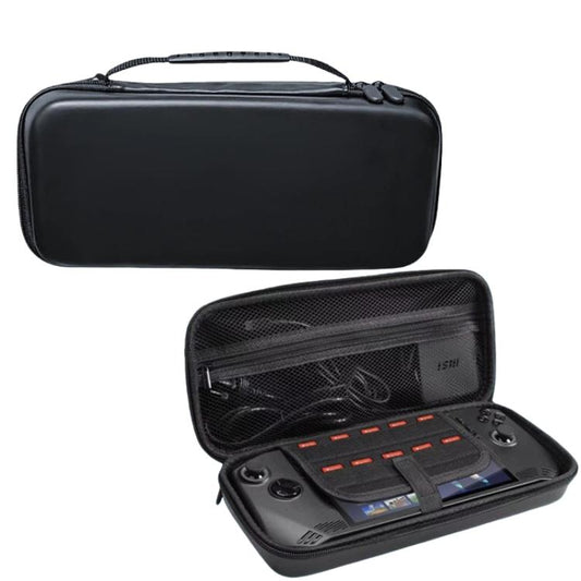 Pour Steam Deck OLED Housse de protection rigide en cuir PU Sac de transport portable avec 10 fentes pour cartes de jeu