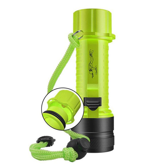 80m Waterproof Diving Flashlight Amphibious LED Light for Outdoor and Underwater Use, Rechargeable Version, External Battery Version