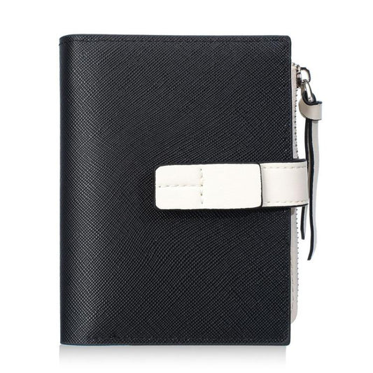 Baellerry N7101 Women Compact Snap Closure Wallet Multiple Card Slots Zippered Coin Pocket
