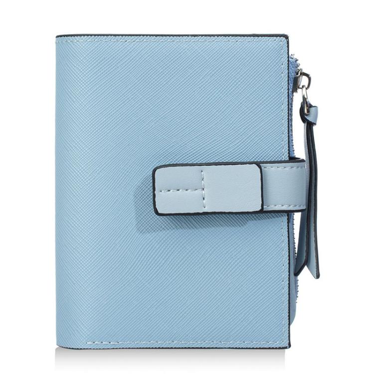 Baellerry N7101 Women Compact Snap Closure Wallet Multiple Card Slots Zippered Coin Pocket