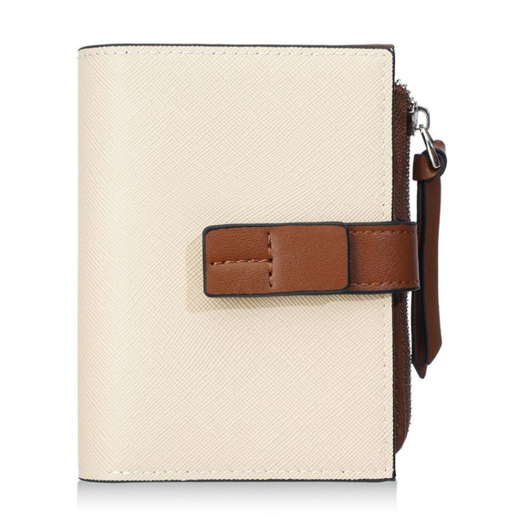 Baellerry N7101 Women Compact Snap Closure Wallet Multiple Card Slots Zippered Coin Pocket