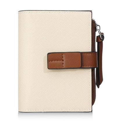 Baellerry N7101 Women Compact Snap Closure Wallet Multiple Card Slots Zippered Coin Pocket