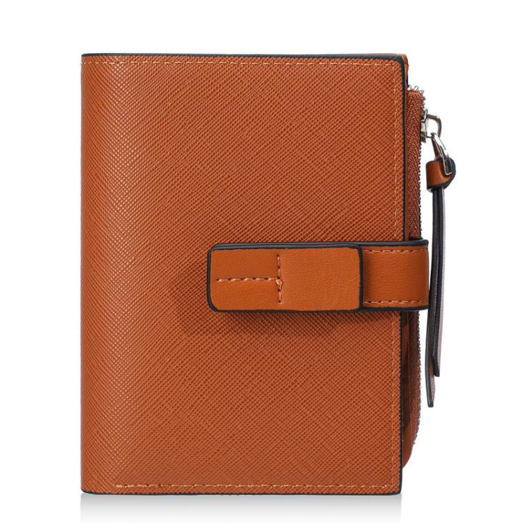 Baellerry N7101 Women Compact Snap Closure Wallet Multiple Card Slots Zippered Coin Pocket