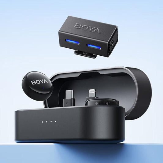 Button Wireless Lapel Microphone AI Noise Reduction With Hi-Fi Sound Quality Mobile Live Streaming Microphone, BOYA LINK3-02 Type-C