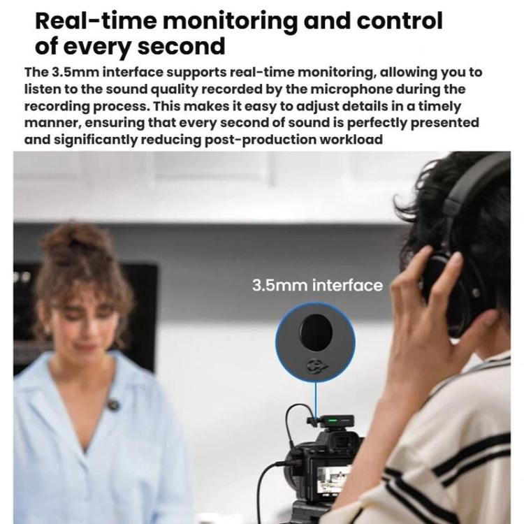 Button Wireless Lapel Microphone AI Noise Reduction With Hi-Fi Sound Quality Mobile Live Streaming Microphone, BOYA LINK3-02 Type-C