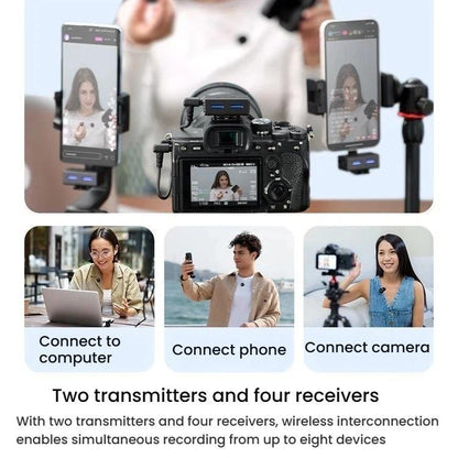 Button Wireless Lapel Microphone AI Noise Reduction With Hi-Fi Sound Quality Mobile Live Streaming Microphone, BOYA LINK3-02 Type-C