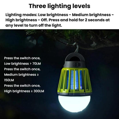Sb-6057 Lampe anti-moustiques étanche IPX6 à suspendre pour camping et stand, lampe d'ambiance