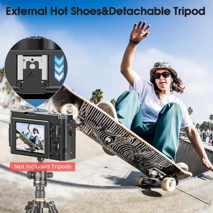 DC101 HD Retro Digital Camcorder Camera Portable Micro DSLR Camera, Single Camera, With 32G Memory Card, With 64G Memory Card, With 128G Memory Card
