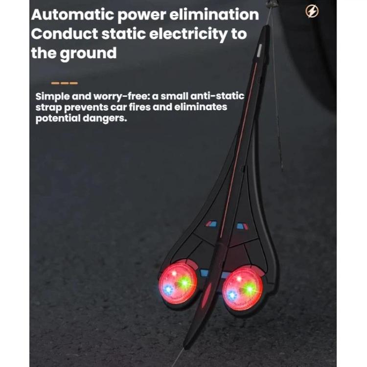 Automotive Wear-resistant Exhaust Pipe Grounding Anti-static Strap, Luminous + Reflective, Reflective