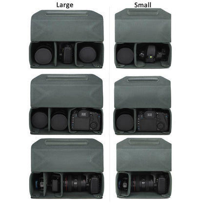Modular Multi-Purpose Camera Insert Bag Eco-Friendly Protective Case for Mirrorless/DSLR Cameras and Lenses, M Gray, L Gray, M Black, L Black