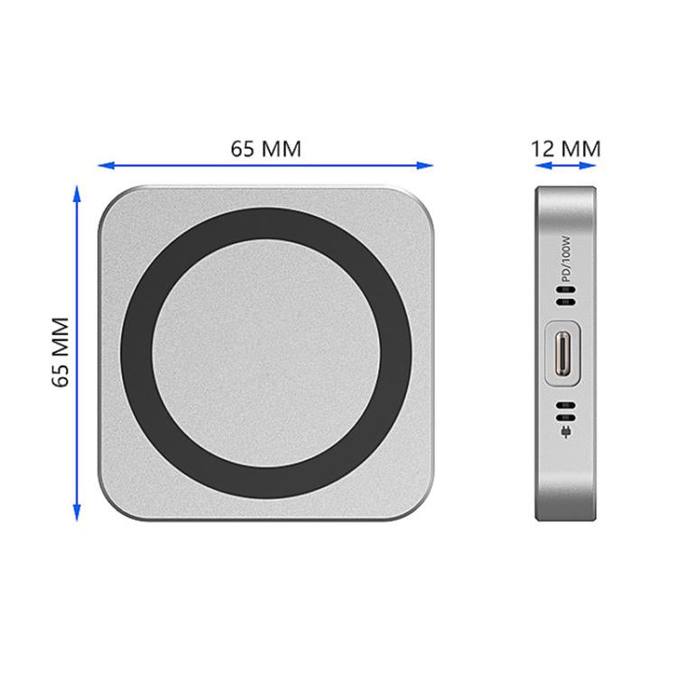 Blueendless M3NF M.2 NVMe Magnetic Hard Drive Enclosure PD100W Built-In Turbo Fan Solid-State Portable Hard Drive Enclosure, M3NF