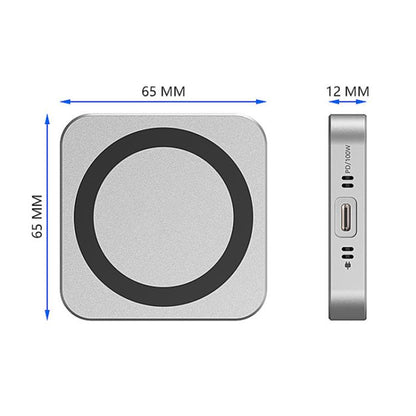 Blueendless M3NF M.2 NVMe Magnetic Hard Drive Enclosure PD100W Built-In Turbo Fan Solid-State Portable Hard Drive Enclosure, M3NF