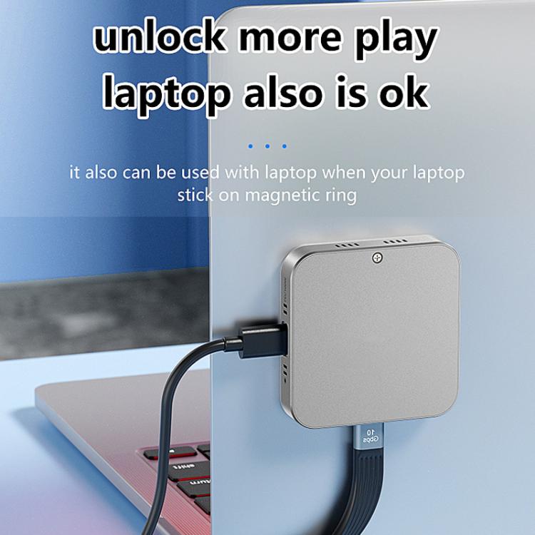 Blueendless M3NF M.2 NVMe Magnetic Hard Drive Enclosure PD100W Built-In Turbo Fan Solid-State Portable Hard Drive Enclosure, M3NF