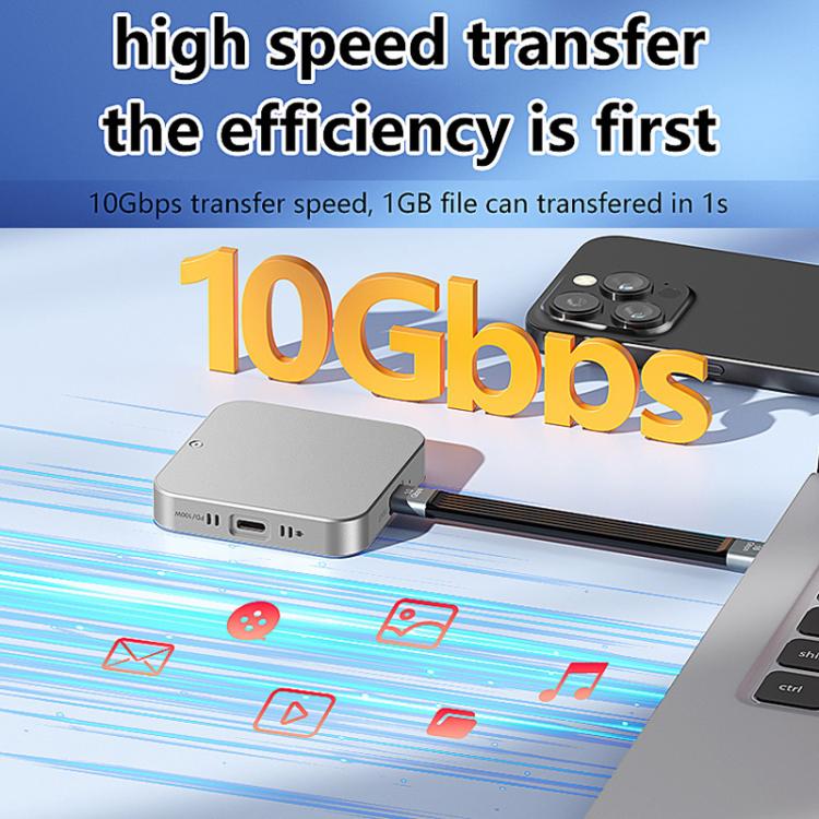 Blueendless M3NF M.2 NVMe Magnetic Hard Drive Enclosure PD100W Built-In Turbo Fan Solid-State Portable Hard Drive Enclosure, M3NF