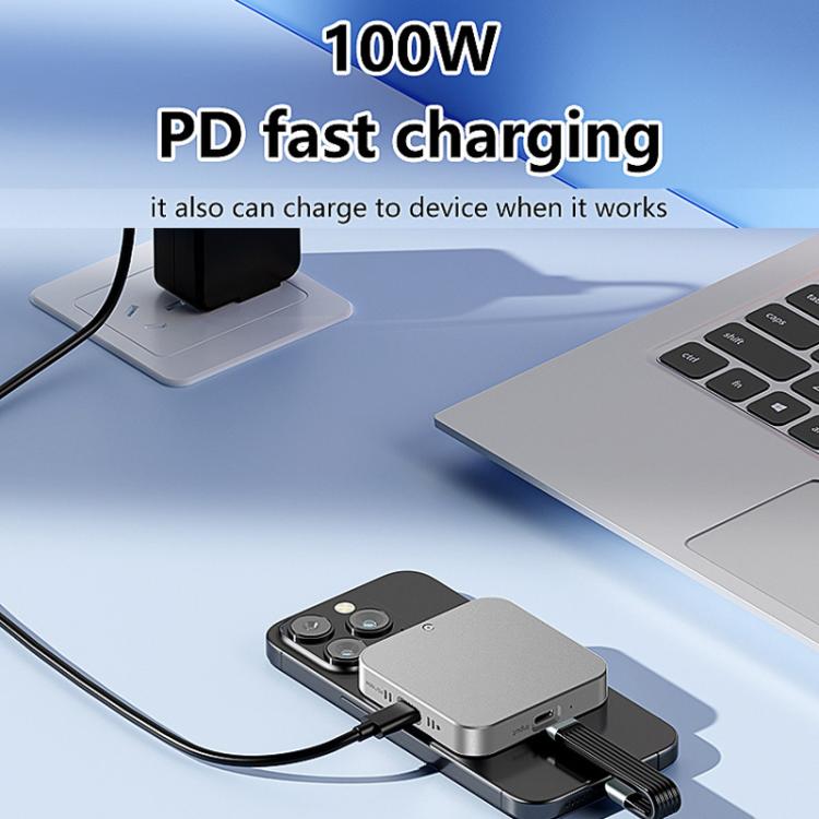 Blueendless M3NF M.2 NVMe Magnetic Hard Drive Enclosure PD100W Built-In Turbo Fan Solid-State Portable Hard Drive Enclosure, M3NF