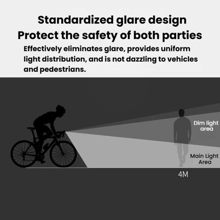 Portable High-Brightness Bike Light 4-Mode Outdoor Night Riding Light, SMILING SHARK QX-D404