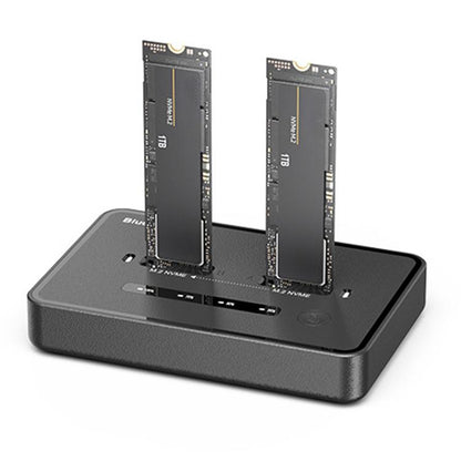 Blueendless SD07 M.2 Dual-Bay Hard Drive Enclosure NVMe Offline Cloning Device, Without RGB Light, With RGB Light