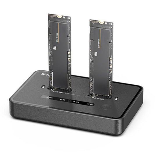 Blueendless SD07 M.2 Dual-Bay Hard Drive Enclosure NVMe Offline Cloning Device, Without RGB Light, With RGB Light