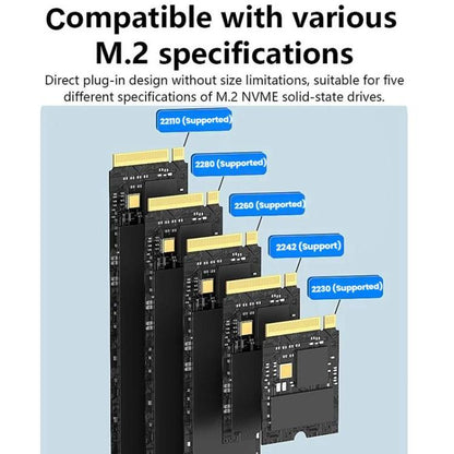 Blueendless SD07 M.2 Dual-Bay Hard Drive Enclosure NVMe Offline Cloning Device, Without RGB Light, With RGB Light
