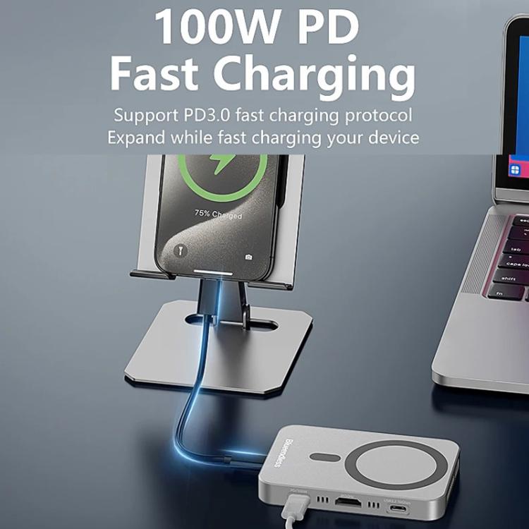 8 In 1 Magnetic Dock NVMe SSD Enclosure USB 3.2 Hub, MC806