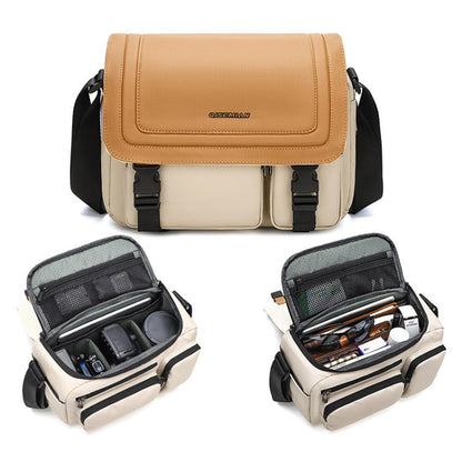 QISEMIAN Crossbody Camera Bag Water-Resistant Sling Messenger Bag With Tripod Mount, XK0040 Orange, XK0040 Green