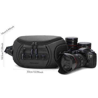 QISEMIAN Chest Shoulder Camera Bag For Men with Removable Dividers Urban Commute Messenger Bag