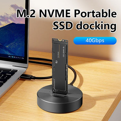 Blueendless SD04P 40Gbps Hard Drive Dock USB 4.0 Enclosure M.2 NVMe SSD Computers External Reader, SD04P
