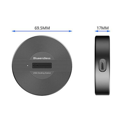 Blueendless SD04P 40Gbps Hard Drive Dock USB 4.0 Enclosure M.2 NVMe SSD Computers External Reader, SD04P