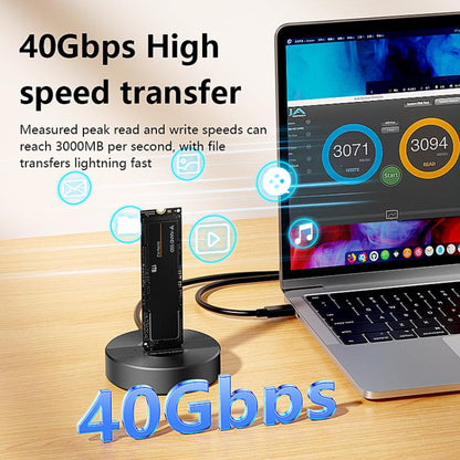 Blueendless SD04P 40Gbps Hard Drive Dock USB 4.0 Enclosure M.2 NVMe SSD Computers External Reader, SD04P