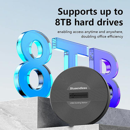 Blueendless SD04P 40Gbps Hard Drive Dock USB 4.0 Enclosure M.2 NVMe SSD Computers External Reader, SD04P