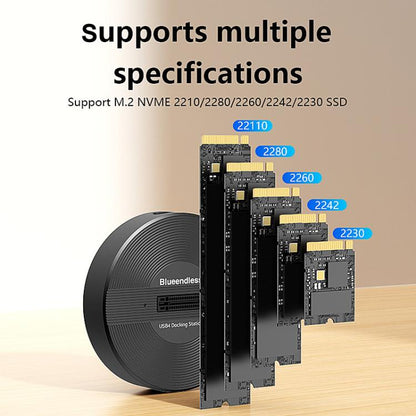 Blueendless SD04P 40Gbps Hard Drive Dock USB 4.0 Enclosure M.2 NVMe SSD Computers External Reader, SD04P