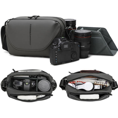 QISEMIAN All-in-One Mens Photography Sling Bag with Removable Camera Insert & Tripod Holder