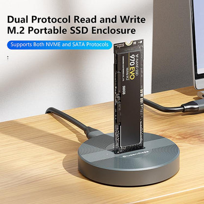 Blueendless SD03PA Aluminum Alloy SSD Enclosure M.2 NVMe / SATA Dual-Protocol Drive Bay, SD03PA