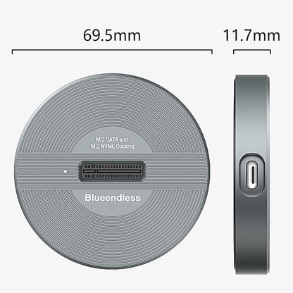 Blueendless SD03PA Aluminum Alloy SSD Enclosure M.2 NVMe / SATA Dual-Protocol Drive Bay, SD03PA