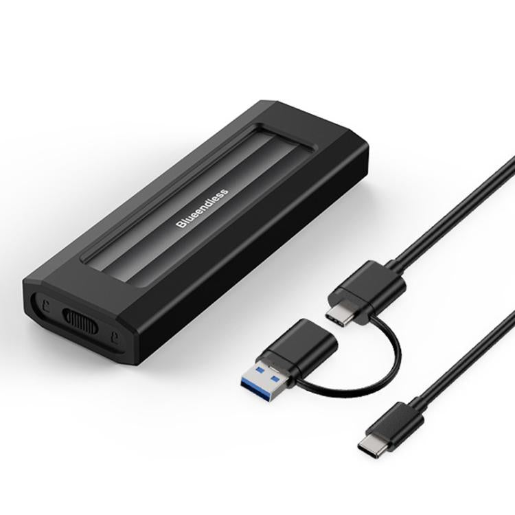 Blueendless 10Gbps M.2 SSD Enclosure External Type-C 3.2 Portable Hard Drive Case, NVMe Protocol With USB Cable Black Gray, NVMe Protocol With USB/Type-C 2 In 1 Cable Black Gray, NVMe Protocol With USB Cable Silver Orange                               ...