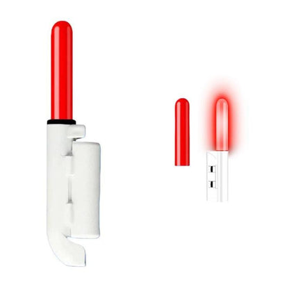 20pcs Slanted-bottom Night Fishing Electronic Rod Tip Light Waterproof Fishing Tackle, Round-headed Red Light, Bite-activated Flashing Light