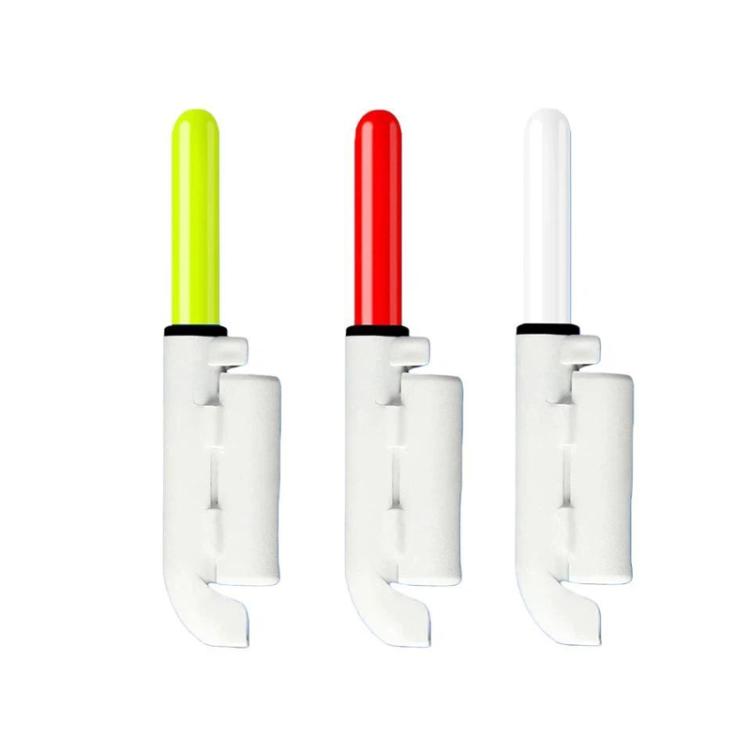20pcs Slanted-bottom Night Fishing Electronic Rod Tip Light Waterproof Fishing Tackle, Round-headed Red Light, Bite-activated Flashing Light