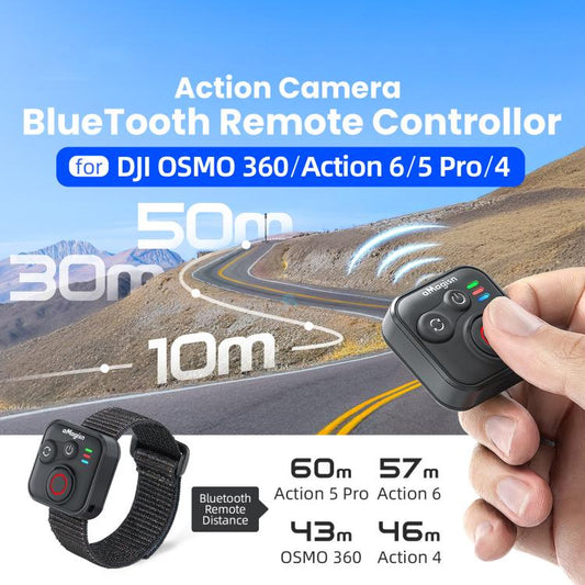 جهاز تحكم عن بعد بلوتوث من aMagisn لكاميرات DJI Osmo Action 6/Action 5 Pro/Action 4/Osmo 360، AA28