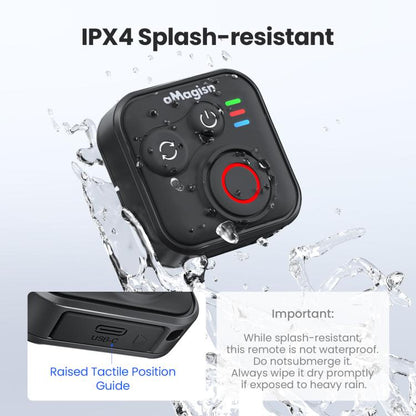 aMagisn Bluetooth Remote Shutter for DJI Osmo Action 6/Action 5 Pro/Action 4/Osmo 360, AA28