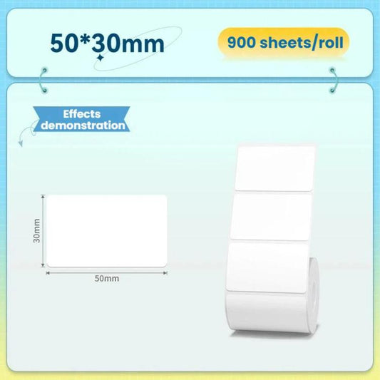 Pour papier d'étiquettes thermique NIIMBOT K3/K3W, T50x30mm-900pcs, T25x15mm/3L-4800pcs, T30x15mm/2L-3320pcs, T40x30mm-900pcs, T40x60mm/2L-1000pcs, T60x40mm-690pcs