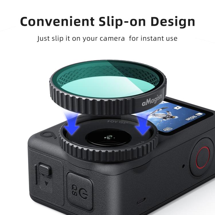 For DJI Osmo Action 6 Camera aMagisn Quick Release Filter Protective Lens Cover, UV, CPL, ND8+ND16+ND32+ND64