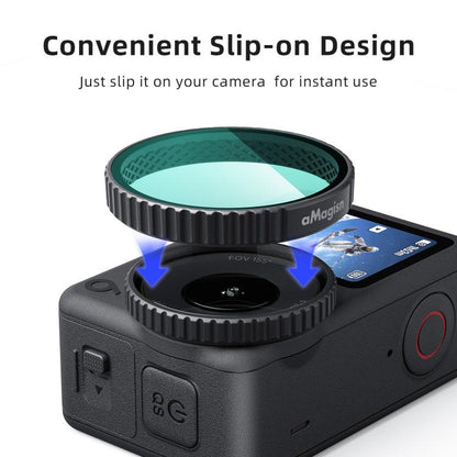 For DJI Osmo Action 6 Camera aMagisn Quick Release Filter Protective Lens Cover, UV, CPL, ND8+ND16+ND32+ND64