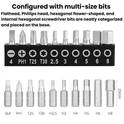 ENLEE Kit de réparation de clé à cliquet pour vélo 10 pièces, Kit d'outils d'urgence de réparation de pneus multifonctions, 10 pièces